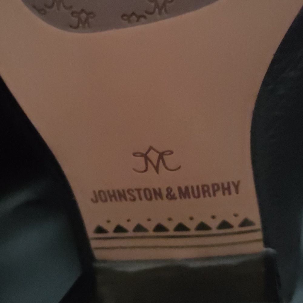 Johnston & Murphy Black 100% Leather Mules Slip On Block Heel 2.5 Shoe SZ 7.5 US - Picture 11 of 11